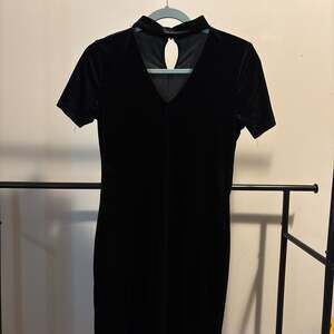 Ambiance Black Velvet Dress